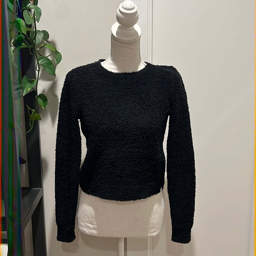 Abercrombie kids plush sweater SZ 11/12 black